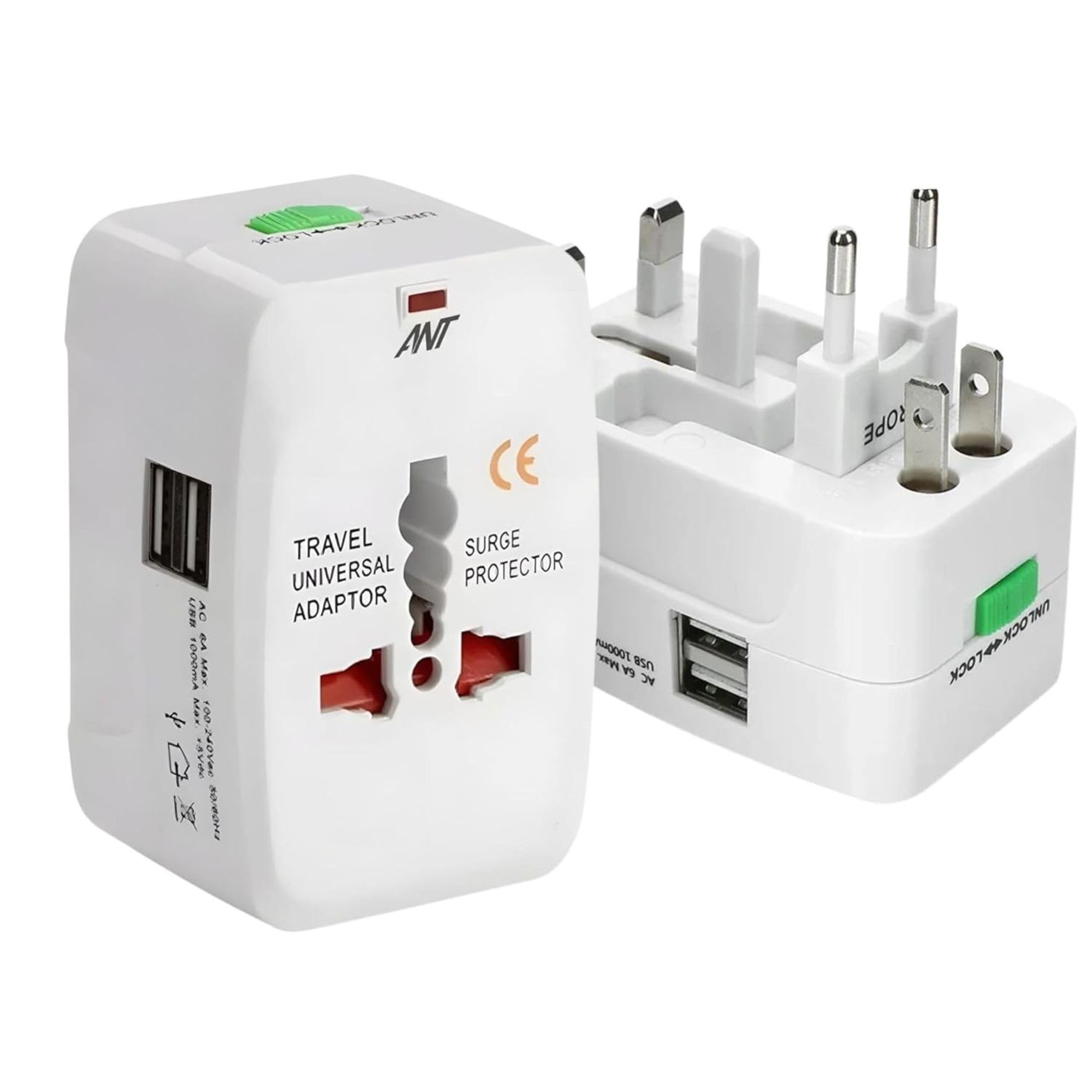 EasyTac 224+ Countries Supported Universal Travel Adapter Plug Travel Adapter International All in One Worldwide Universal Travel Adapters for Smart Phone, Laptop, Mobile, Camera, Tablet-picture-12