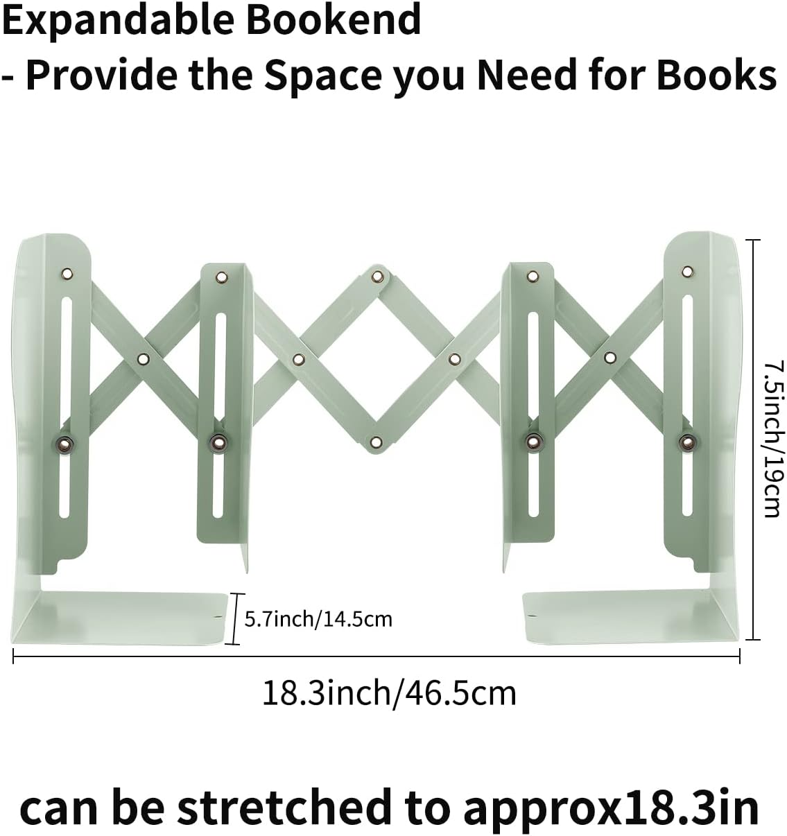 Expandable Metal Bookends - Image 3