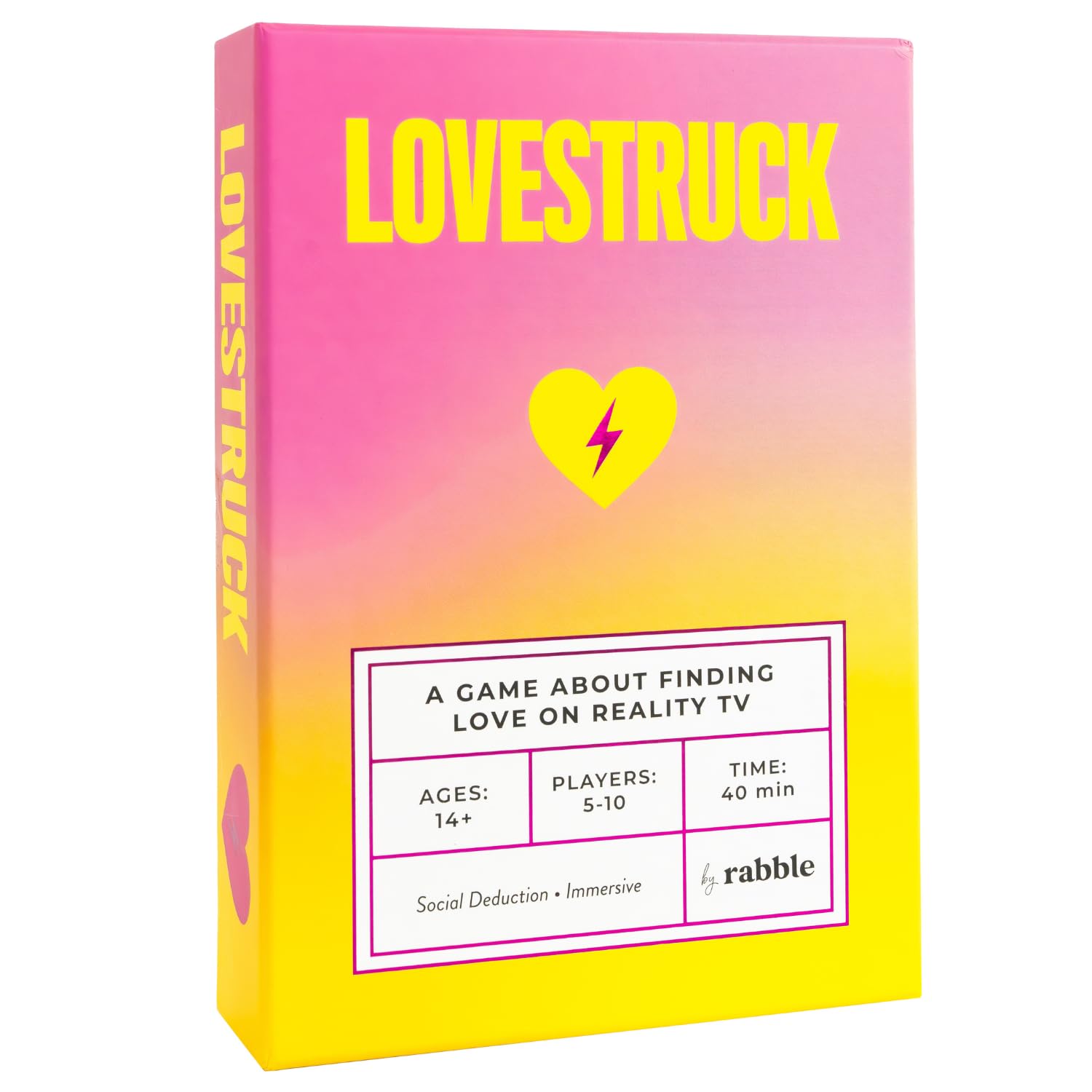 Lovestruck – Jeu de société de télé-réalité | 5 à 10 joueurs, pour groupes, soirée de jeu pour adultes, aucune connaissance télévisée nécessaire, déduction sociale