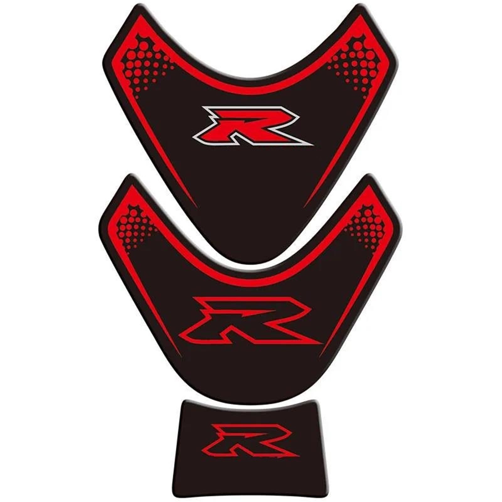 Gas Fuel Tank Pads Motorcycle Gas Fuel Tank Sticker for Suzuki GSXR1000 GSX-R1000 GSXR GSX-R 1000 2009-2016 Protection Pad Fish Bone Decal Motorbike Protection Stickers(Red)