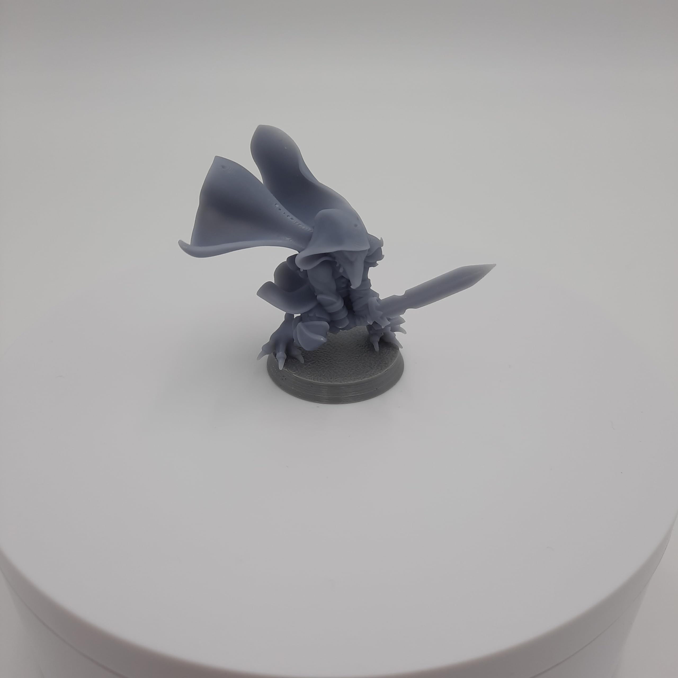 Kenku - Ravenfolk - HERO Creations - RPG - Dungeons and Dragons - DnD - Pathfinder - Diorama - figurina in miniatura (Grigio/Non verniciato) (Fighter (Prime))