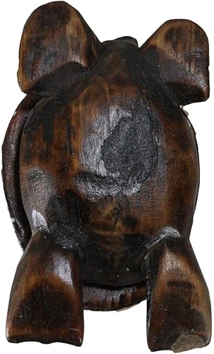 Miniatura 5 de Ebros Gift Balikraft - Juego de 3 figuras de madera tallada a mano para artesanos y artesanos, juego de 3 figuras familiares de tortuga, cenicero de