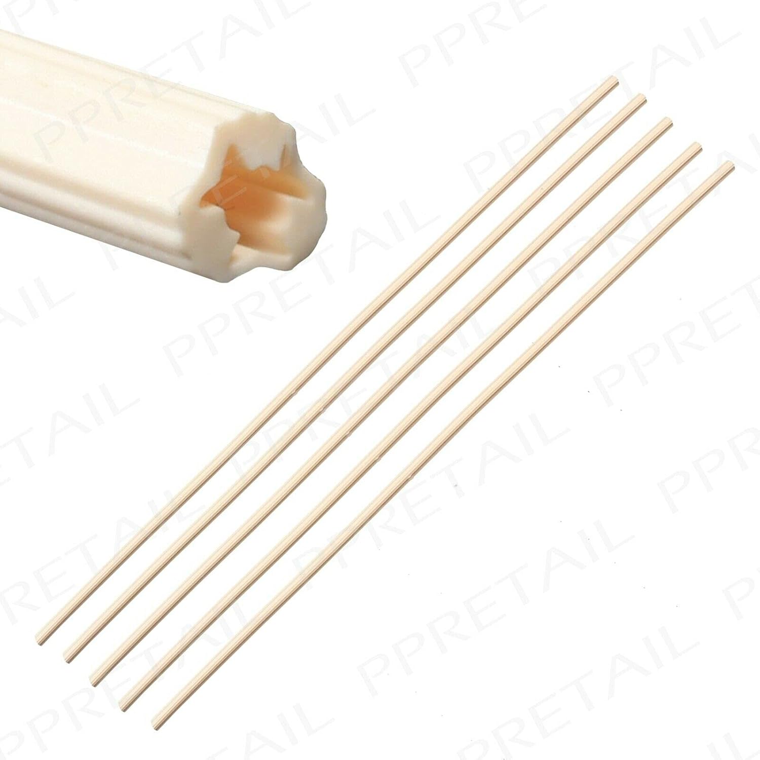 Merriway BH02062 (10 Pcs) Cut to Fit Hardwall Concrete Anchor PVC Wall Plug, White 300 mm (12 Inch) for 4-6 Screws, Drill Size 5 - Pack of 10 Pieces