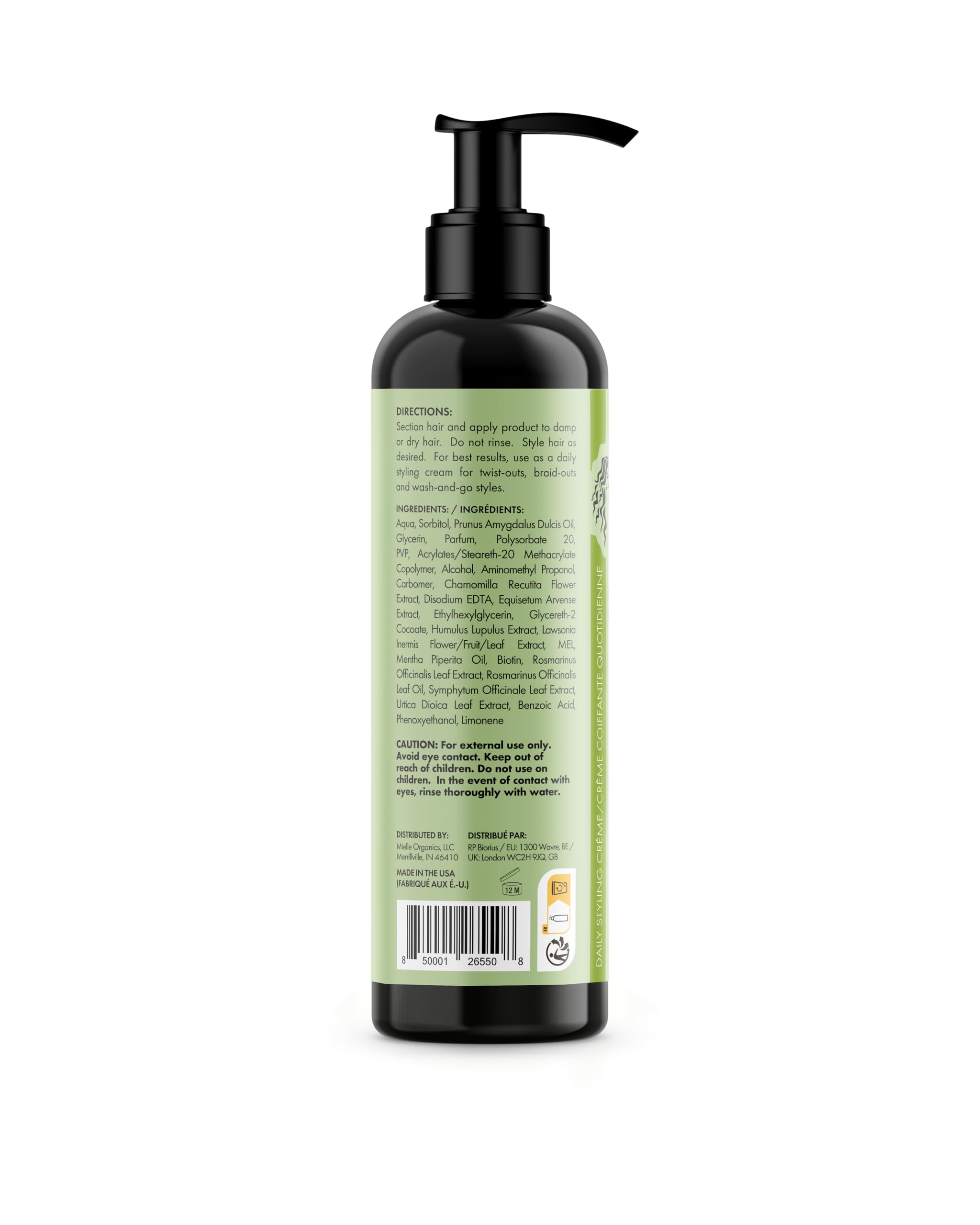 Mielle Rosemary Mint Daily Hair Styling Crme, For All Hair Types, Biotin Infused, 240 ml (Pack of 1) - Image 2