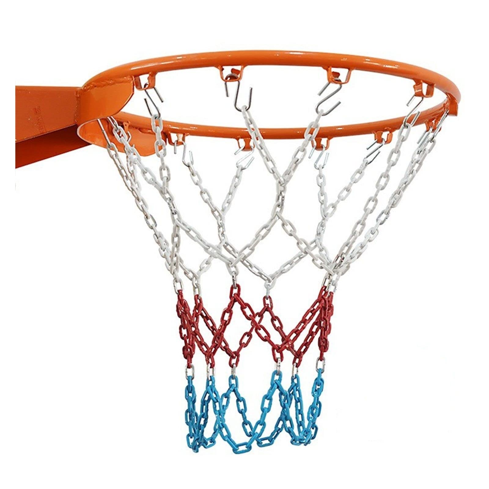 WILLWA Lndoor canestro da Basket all'aperto Pallacanestro Rete Metallica Catena antiruggine Anelli da Basket in Acciaio Accessori Standard (Color : Style 3)