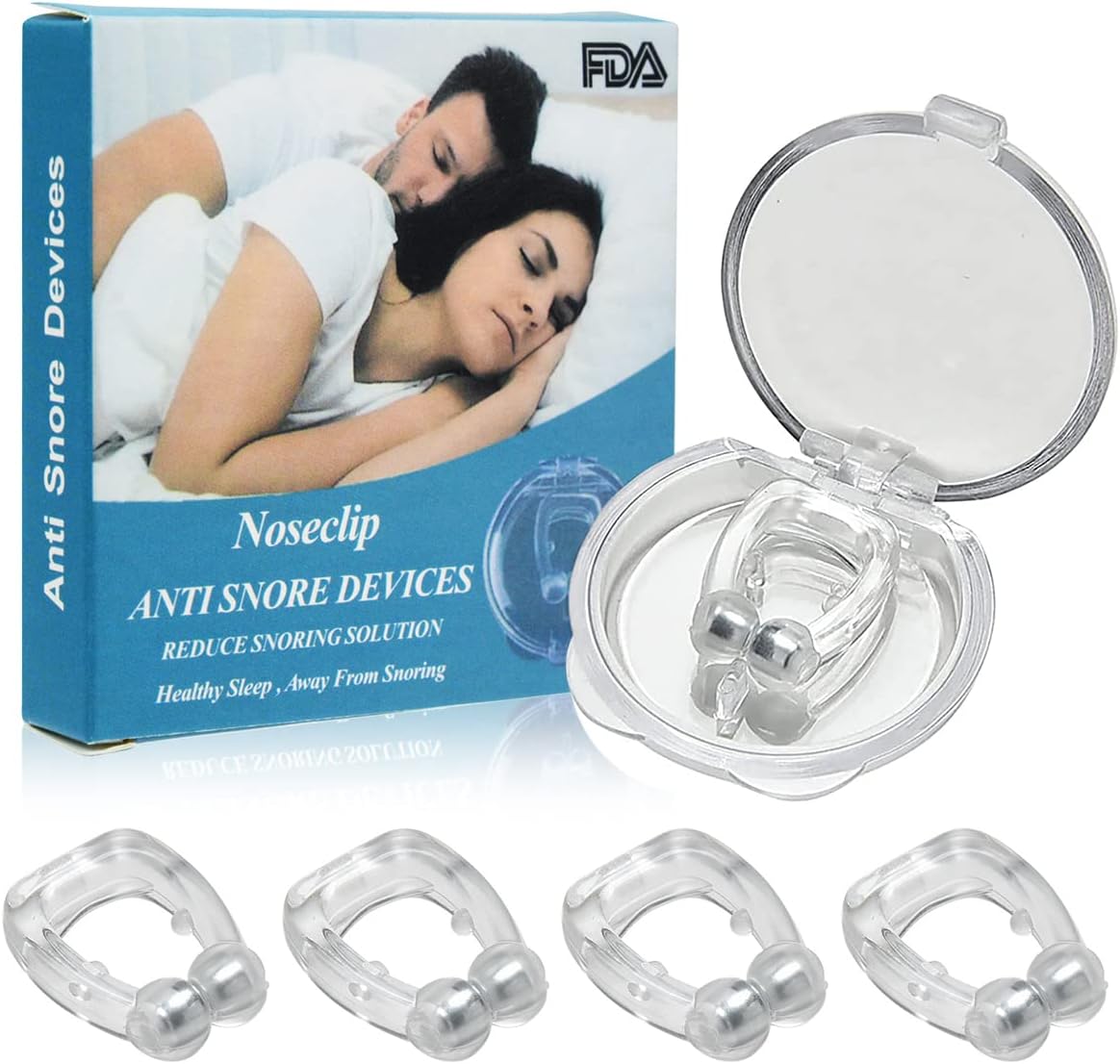 Anti Snore Nose Clip 4pcs Silicone Anti Snoring Devices