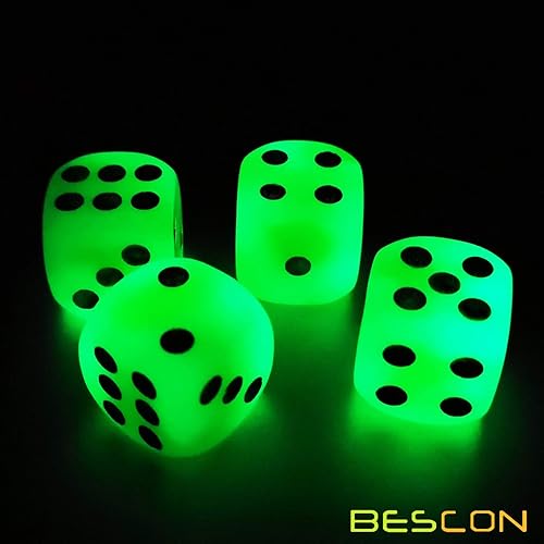 Miniatura 10 de Bescon Old Looking Ancient Bone Dice D6 0.630 in 12pcs Set, 0.630 in Seis Caras Die (12) Bloque de Dados de Piedra