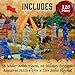 Civil War Army Men Toy Soldier Action Figure Deluxe Playset -120pc with Confederate & Union Soldiers, Cannons, Wagons, Rideable Horses, Terrain & Giant Playmat -Great for Kids Gifts, Classroom Diorama