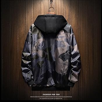 Amazon | [HEGROPH] 迷彩ジャケットメンズ 秋 リバーシブル