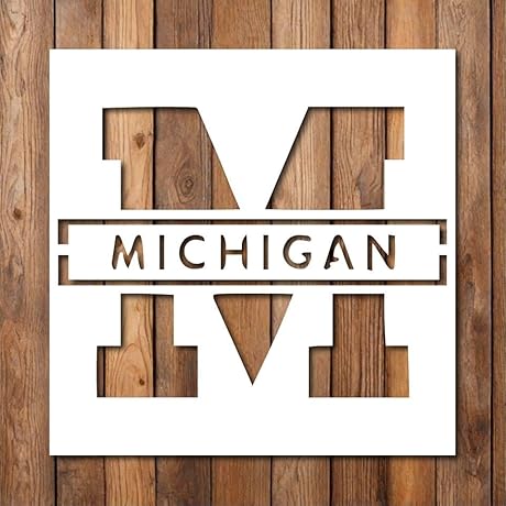 Michigan Stencil: Enhance Your Creative Projects with Letter M Precision