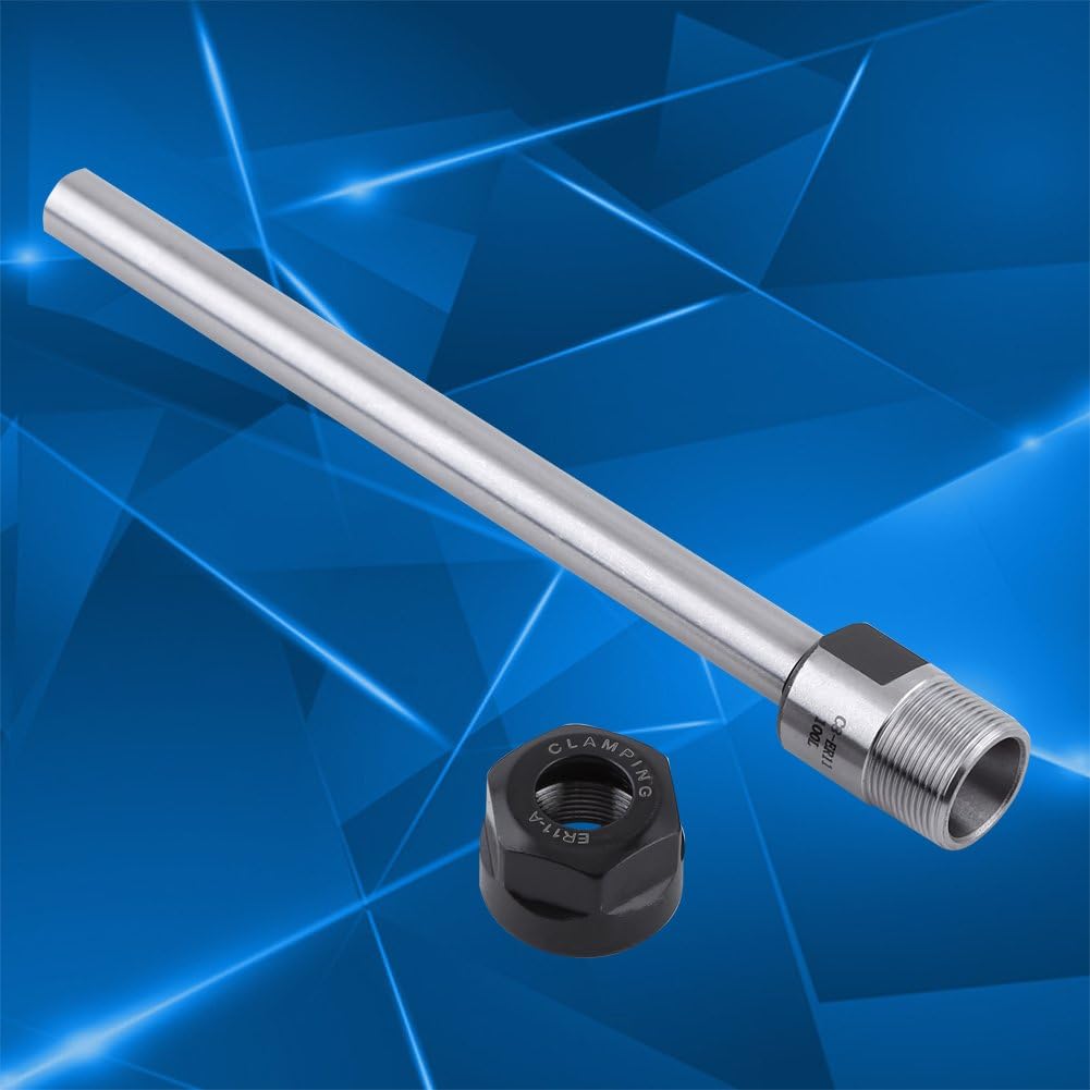 Collet Chuck Holder C8-ER11A-100L Collet Chuck Holder Portable Straight Shank Extension Lathe Rod CNC Lathe Tool Power Tools