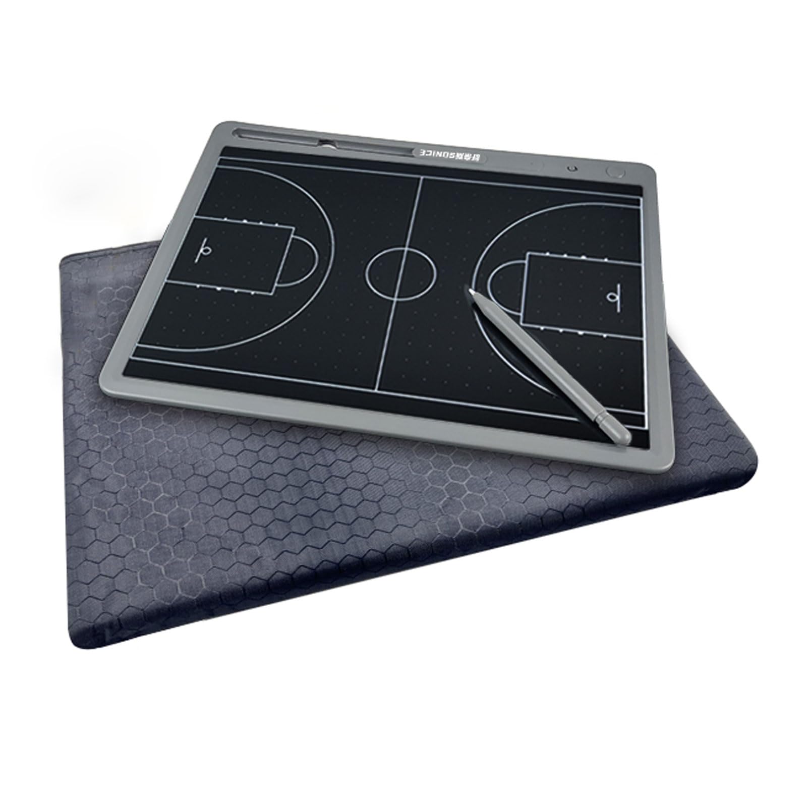 Lavagna Tattica da Pallone da Basket Elettronica, 15 Pollici Tavoletta LCD Scrittura per Allenatore di Pallacanestro, Cartella Tattica Digitale per Organizzazione Giocatori Tattiche e Strategie