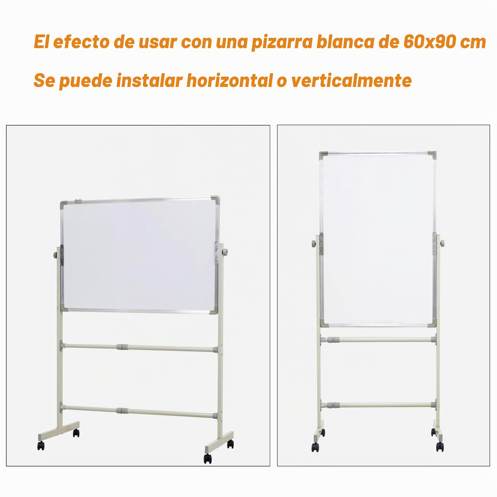 Soporte Móvil con Ruedas, para Pizarra Blanca De 36" X 24", Soporte Ajustable para Pizarra Blanca, Pizarra, Pizarra De Borrado En Seco
