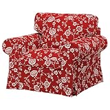 Ikea EKTORP - Sillón Virestad rojo/blanco