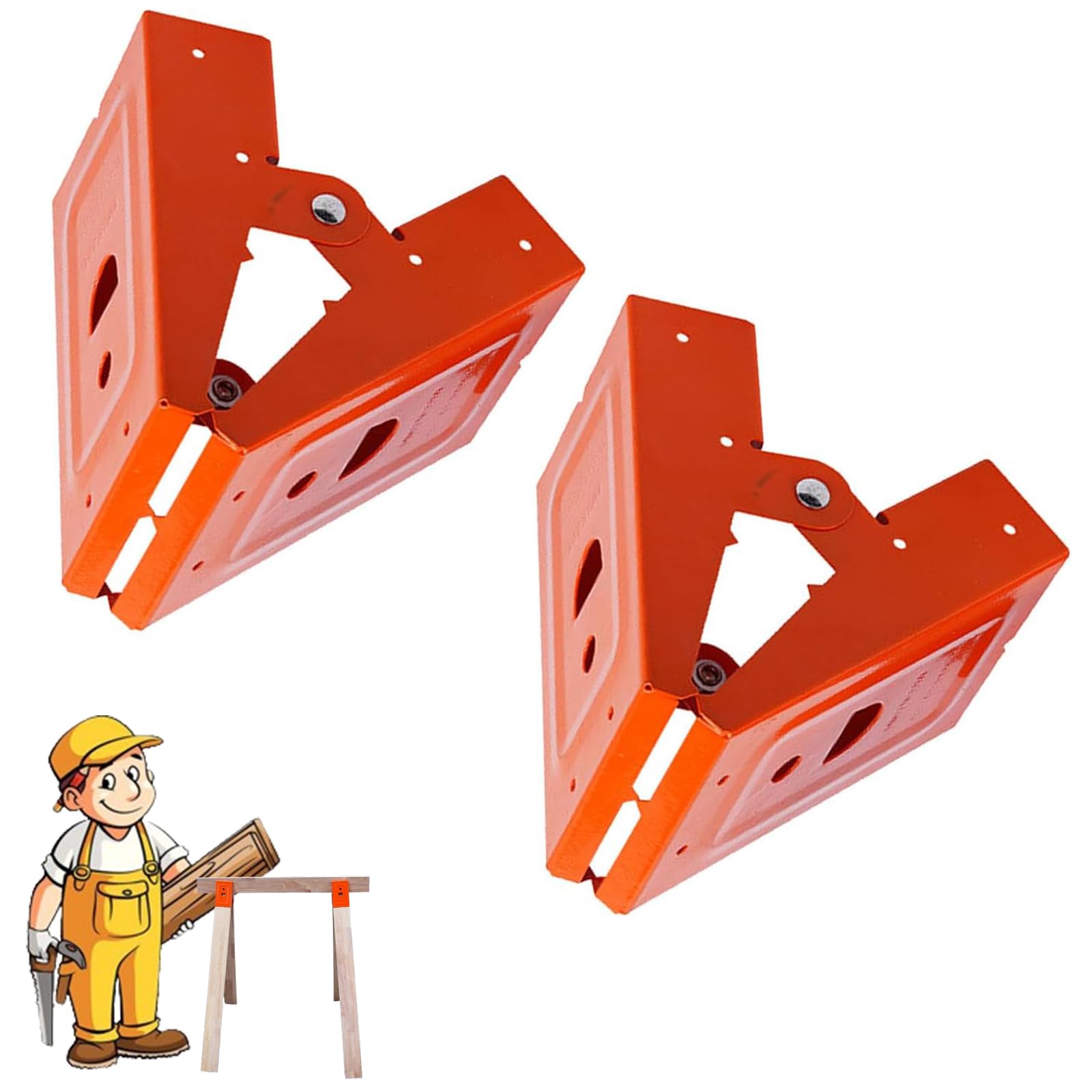 Socling A Sawhorse Brackets,Saw Horses Twin Pack,2Pcs Saw Stand Bracket, Heavy Duty Sawhorse Stand, Saw Stand Display Stand Kit For Woodworking Tools,Work Horse,Heavy Duty Steel Saw Horse,Work Horses Trestle