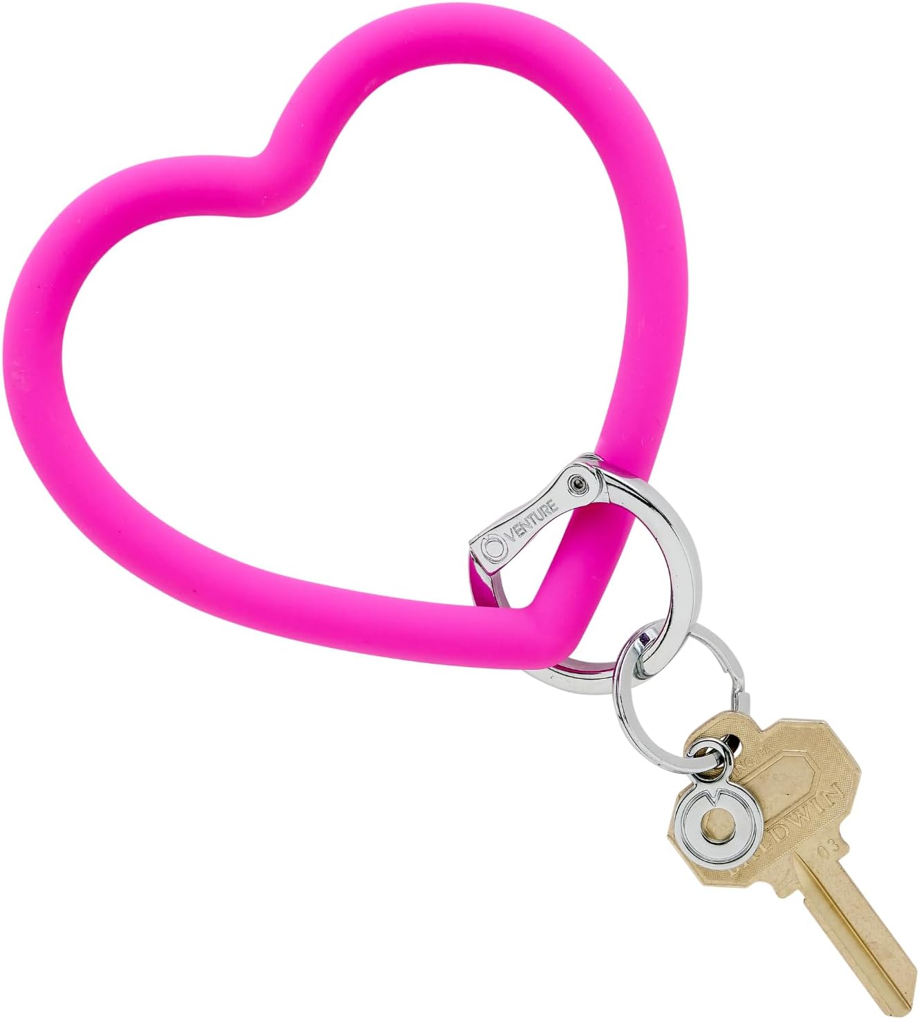Oventure Silicone Heart Keychain – Heart Wristlet for Women, Mother’s Day Gift, Teacher Appreciation Gift, Cute Key Ring