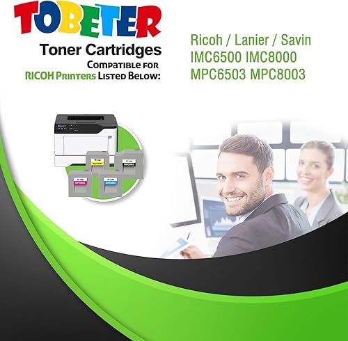 Miniatura 2 de ToBeter Cartucho de tóner compatible MP C8003 para impresoras Lanier Savin IM C6500 IM C8000 IM C8000 IM C8000 MP C6503 MP C6503 MP C8003 MP C8003