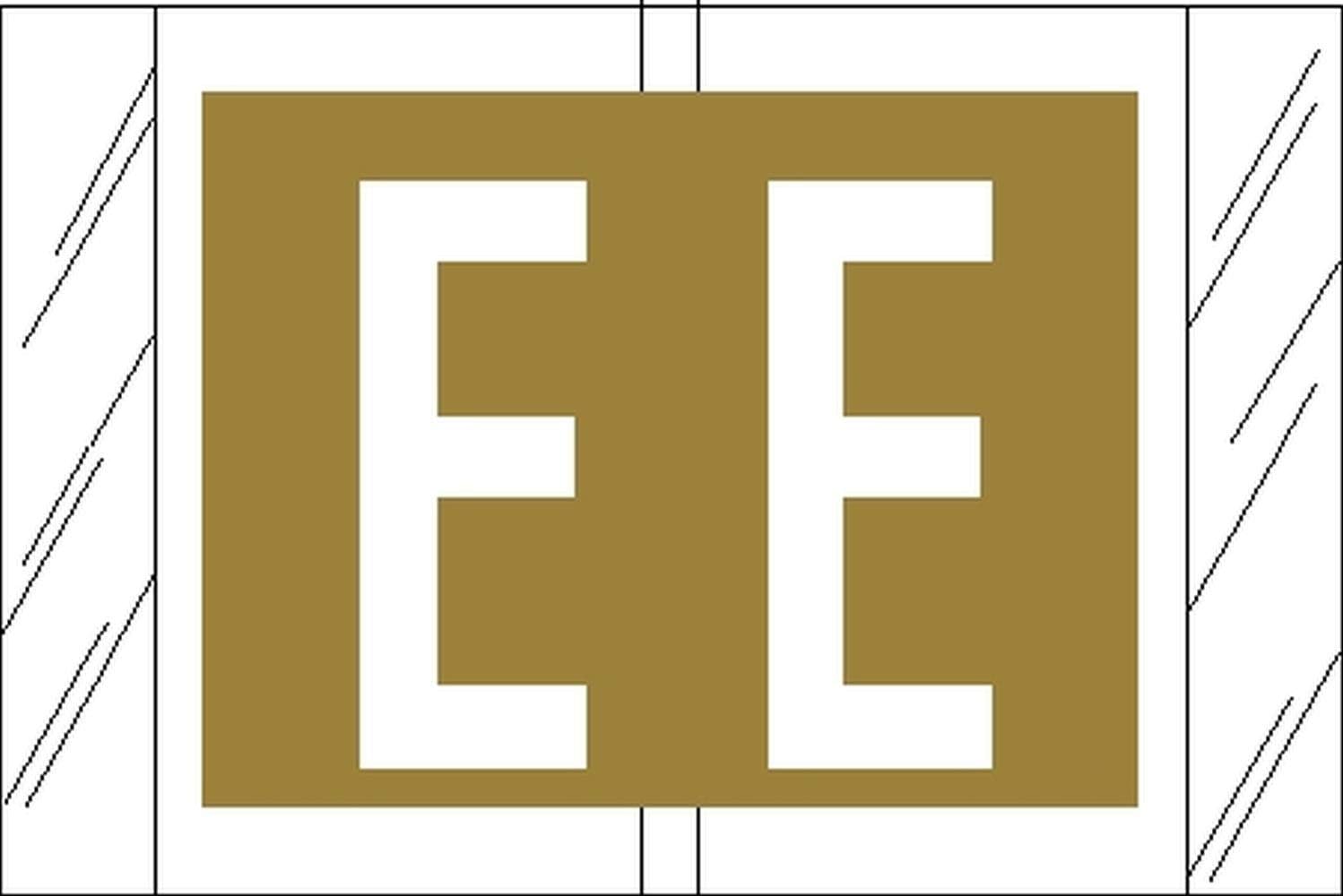 Tabbies Original COL'R'TAB 12000 Series Alpha Labels, Gold, E, 1