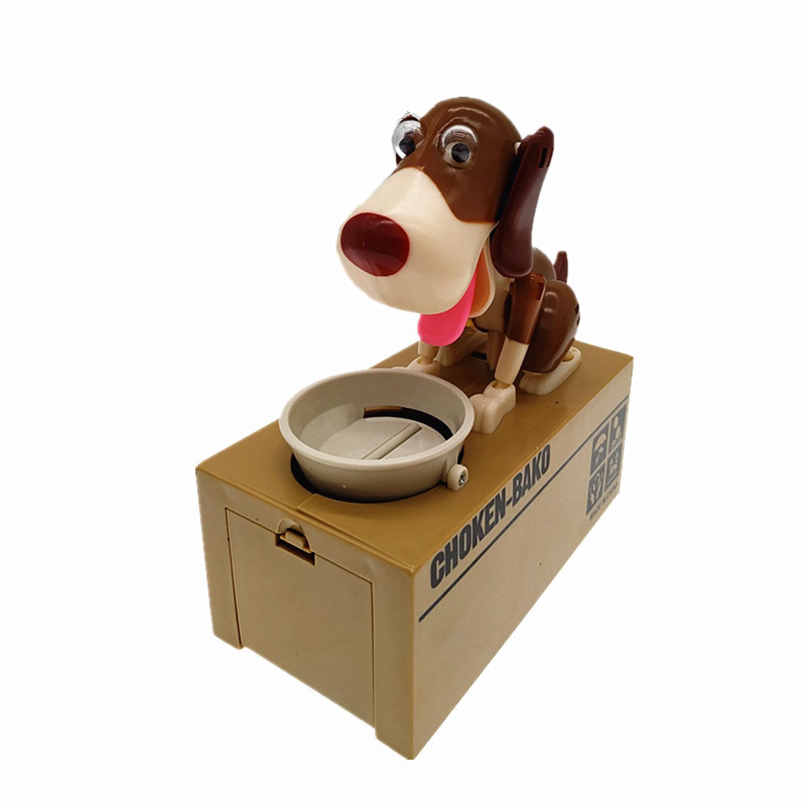 Puppy Piggy Bank Hungry Dog Piggy Bank Eating Money Dog Piggy Bank Stealing Money Dog Piggy Bank Fortune Fan Eats Money Dog Fortune Dog Box Piggy Bank Children's Coin Sorter Whitebrown