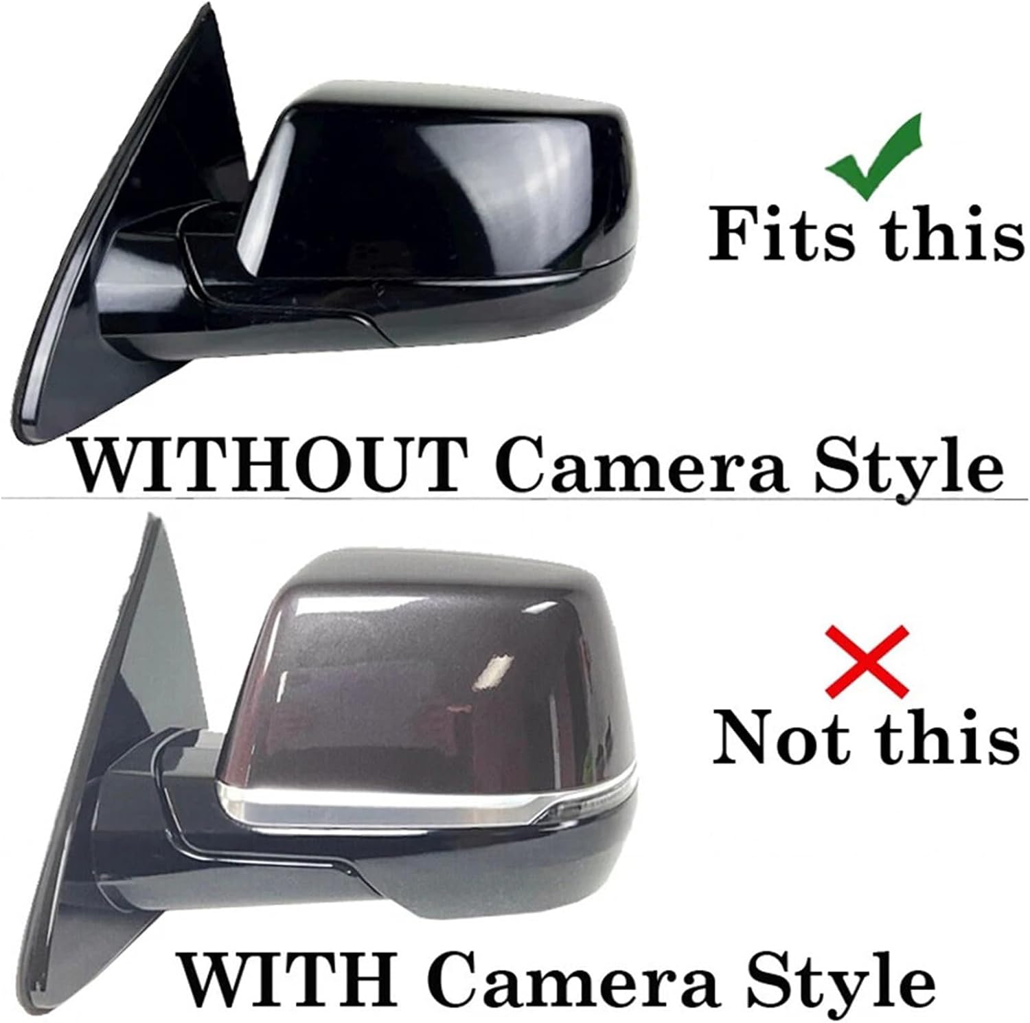 Fit For GMC Yukon 2015-2020 Chevrolet Tahoe Suburban Cadillac Escalade Car Sticker Rearview Side Mirror Cover Wing Cap Exterior Case(Chrome) image 2