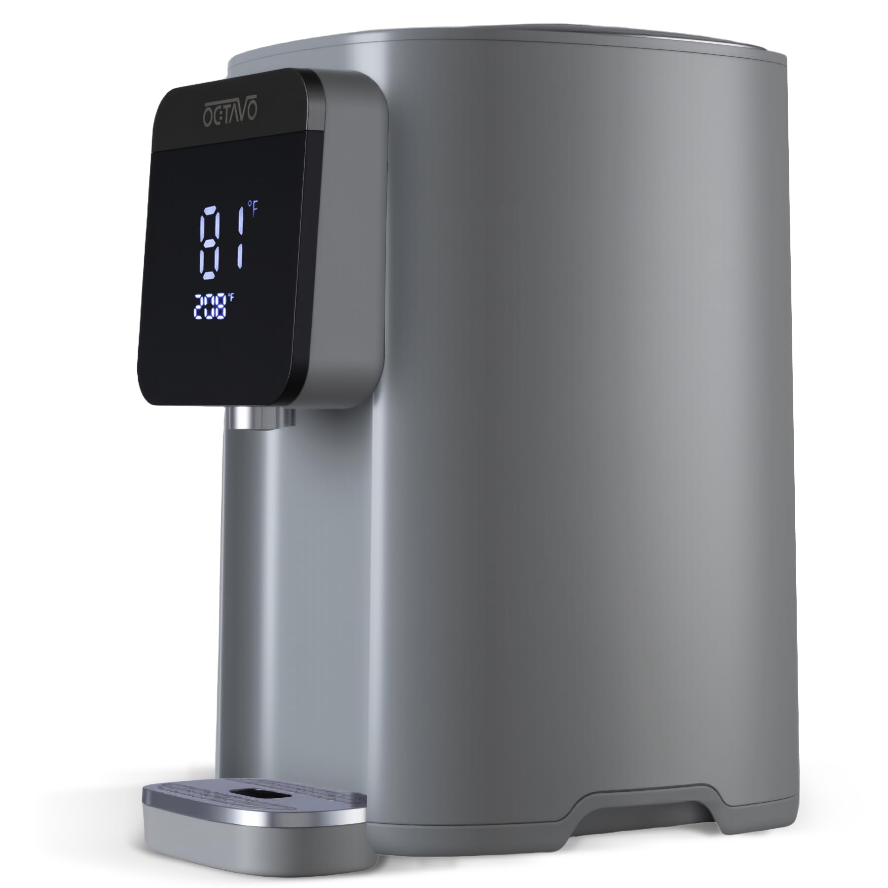 OCTAVO Water Boiler &amp; Warmer 5 Liter, 304 Stainless Steel Water Tank, 700 Watt 6 Adjustable Water Temperature, LCD Touch Control Screen, Child Lock with Water Shortage Indicator