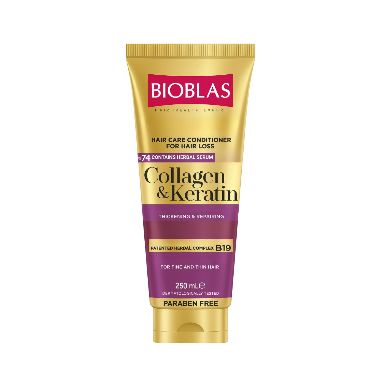 BIOBLAS Collagen & Keratin Hair Care Conditioner Effective Against Hair Loss for Very Thin Hair 250 ml