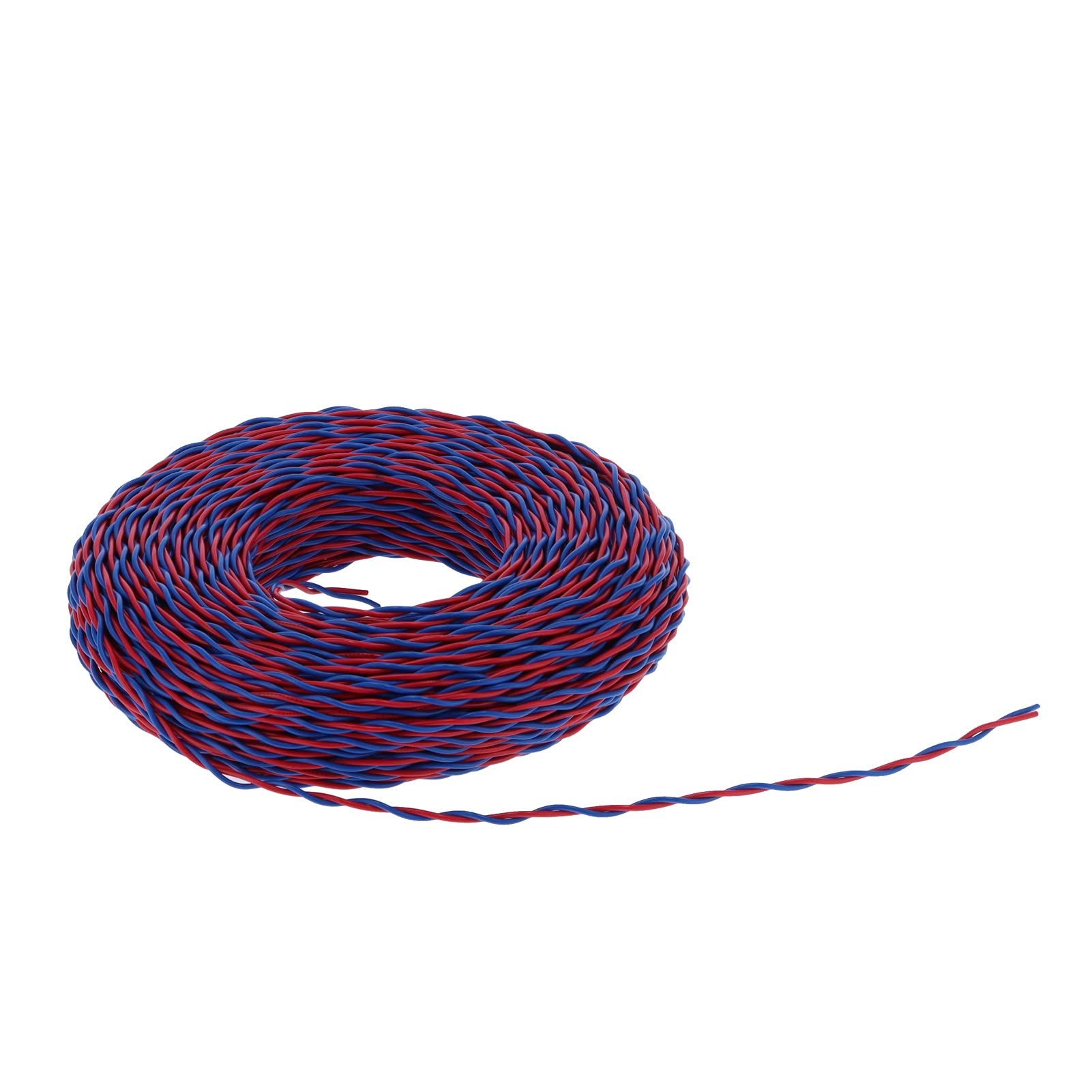 Oumefar Cable Aislado de 28 Núcleos, Revestimiento de PVC Rojo y Azul para Electrodomésticos, Conductor Eléctrico Flexible AC300V de 100m