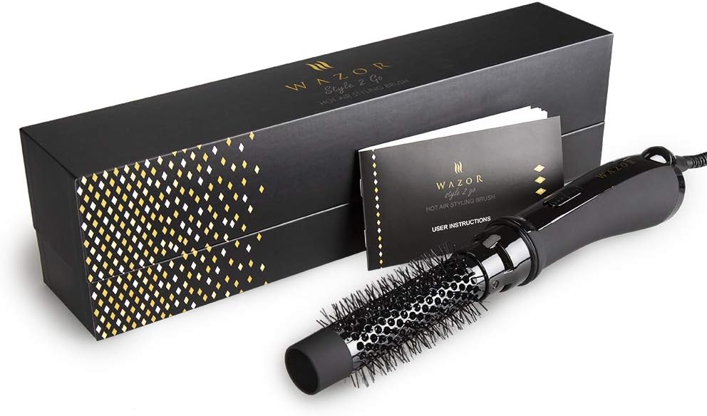 Professional Ionic Hot Air Brush Ceramic Styling Hair Dryer Brush in One Lightweight 3 in 1 Curling Brush Blow Dryer 1000W One Step Hair Dryer & Volumizer with ALCI Safety Plug, 1.25 Inch