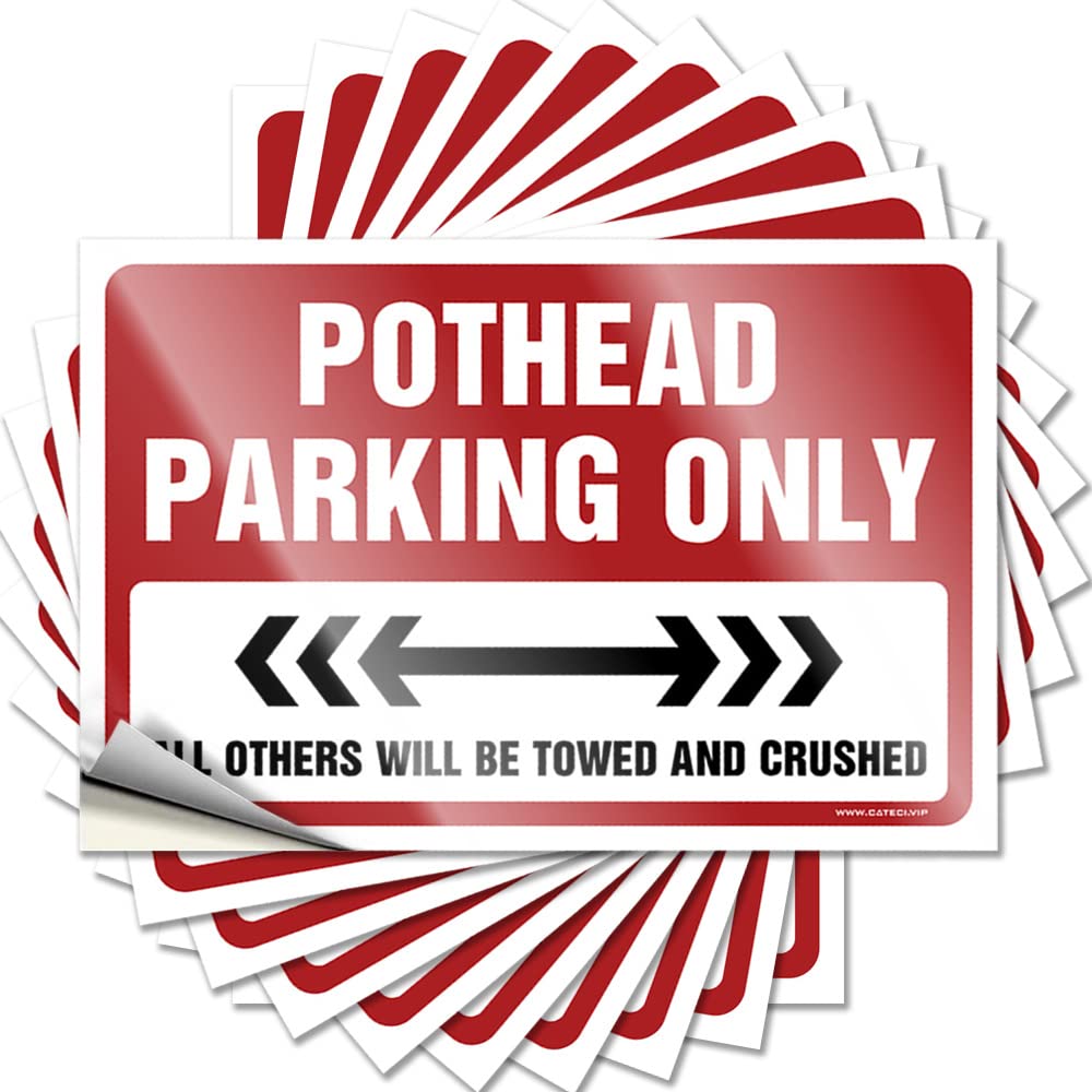 Inspirational Decal Aesthetic Decals, Entryway Decor Cute Pattern Design for Billiards Notebook | Wall Removable Vinyl Pothead Parking Only(8X12CM)