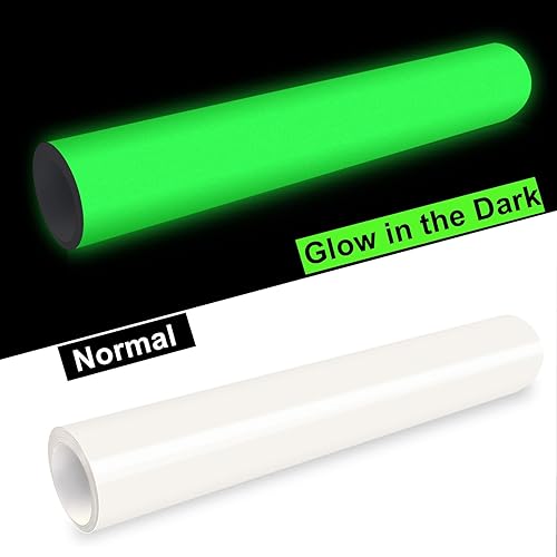 Miniatura 5 de WRAPXPERT Vinilo blanco que brilla en la oscuridad, rollo de vinilo adhesivo permanente que brilla en la oscuridad para envoltura, calcomanías,
