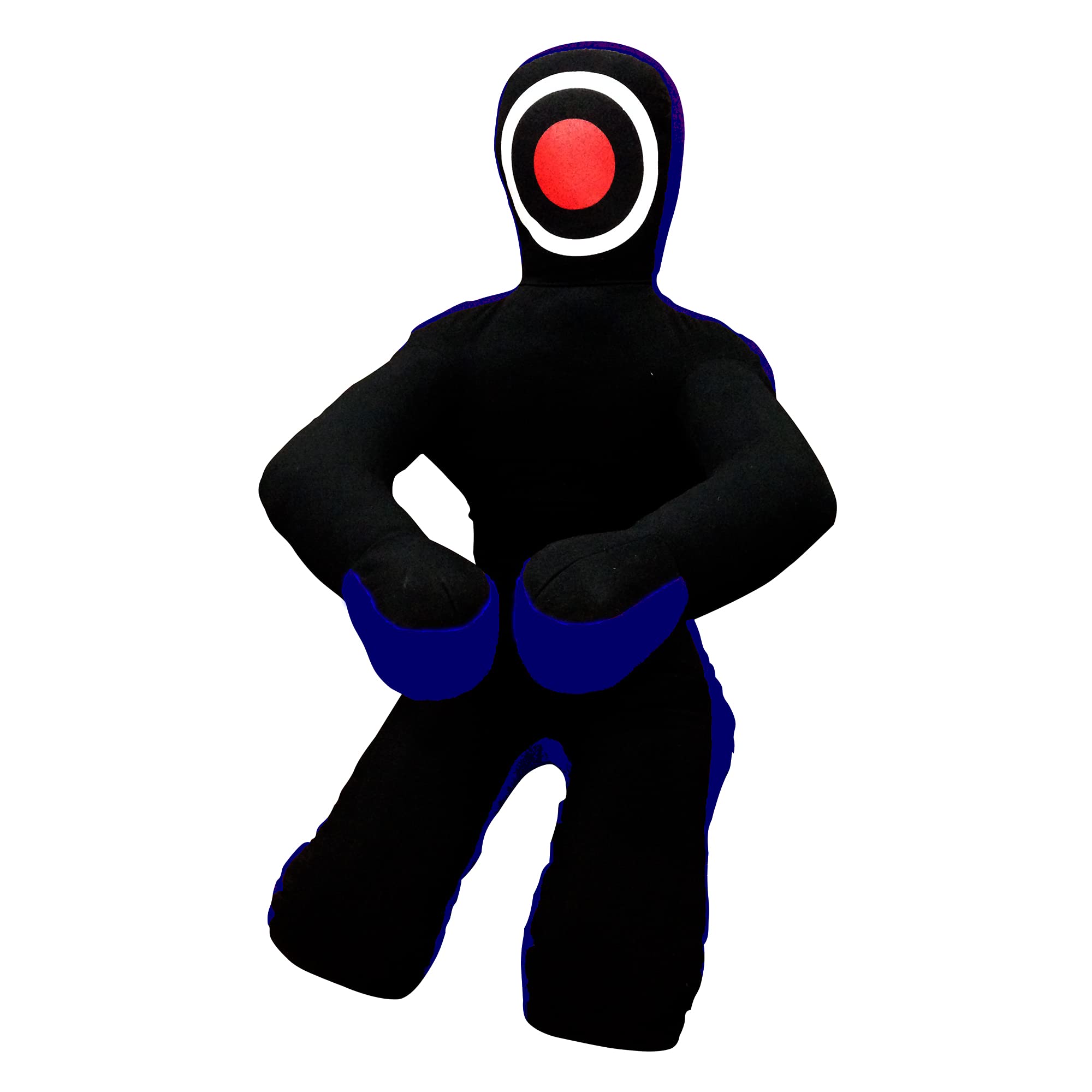 Grappling Dummy ROX Fit MMA Realistic Judo Punching Bag Grappling Dummy - Sitting Position - Hands Front Black Blue (6 Foot (72
