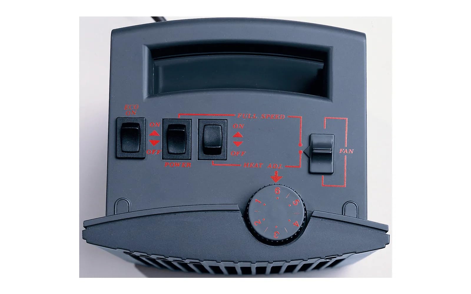 BERGER Plus | Termoventilatore Ceramico Compatto per Camper e Caravan | Stufetta Elettrica 440W - 1500W con Funzione Ventilatore | Protezione Anti-Ribaltamento e Surriscaldamento | Grigio Antracite