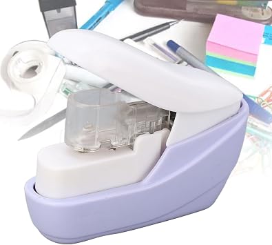 CHICIRIS Hefllless Forklift Efficient Hand Press Binding Machine for 4 Pages Home School Office Purple