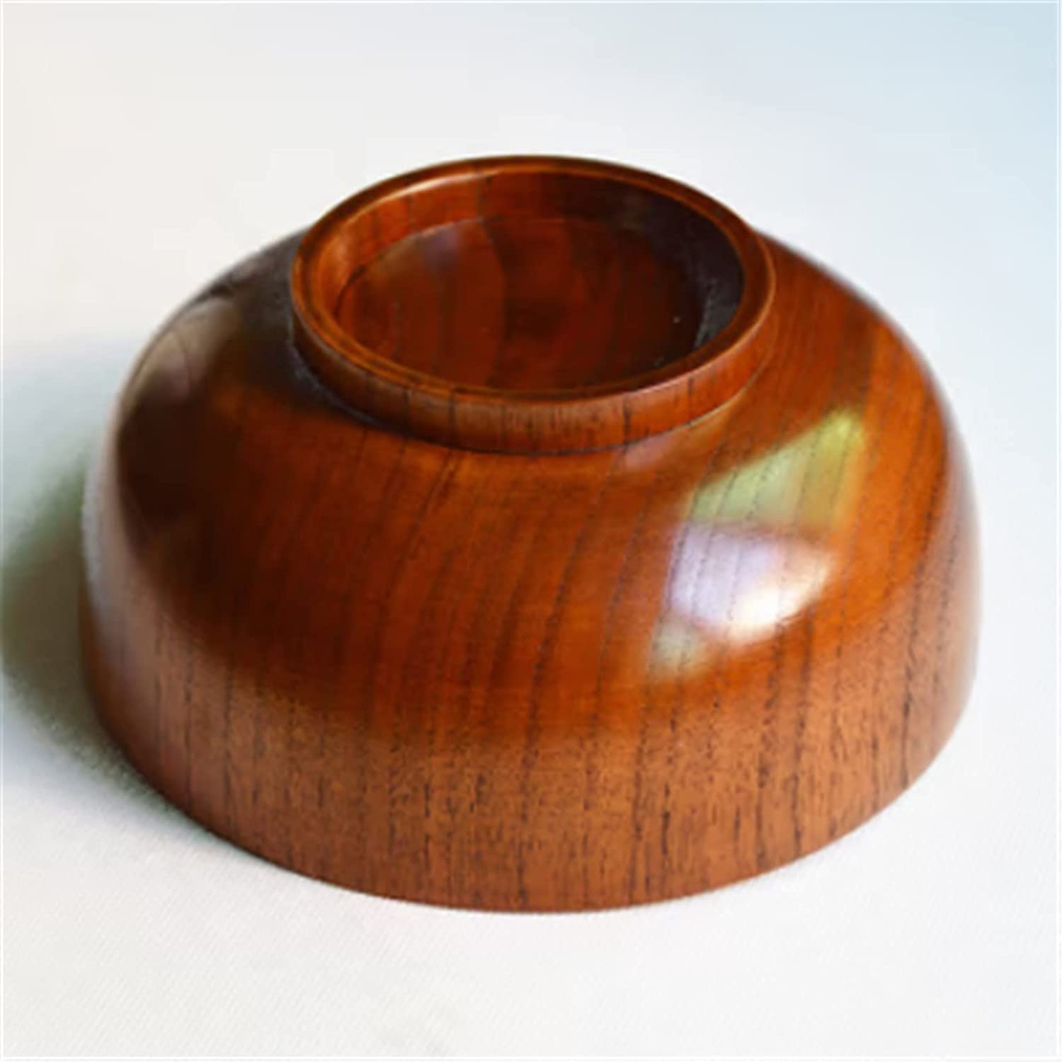 Bol à Soupe En Bois, Bol à Salade En Bois De Style Japonais, Exquis Bol En Bois Rond Et Lisse Pour Fruits à Salade De Nouilles De Riz