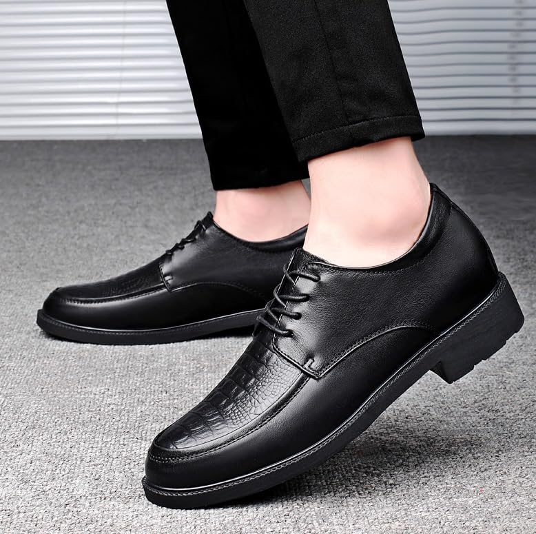 Men's Comfortable Tuxedo Dress Shoes Casual Business Formal Derby Classic Lace-Up Oxfords Office Shoes4