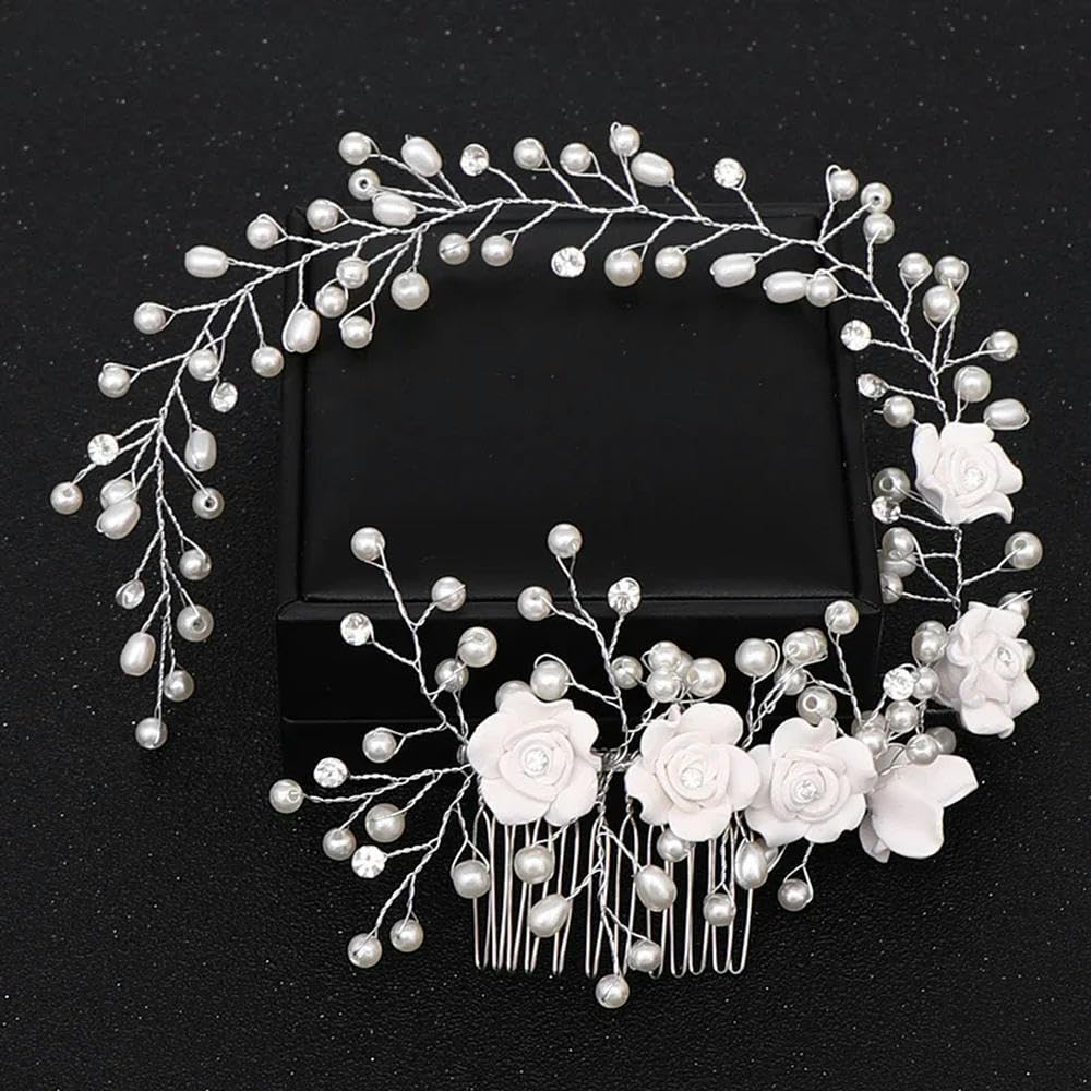 1 Stück Kristallperlen Braut-Diademe Haarbänder Haarnadeln Brautjungfer Diamante Haarranke Zubehör Hochzeit Haarkamm Band Schmuck