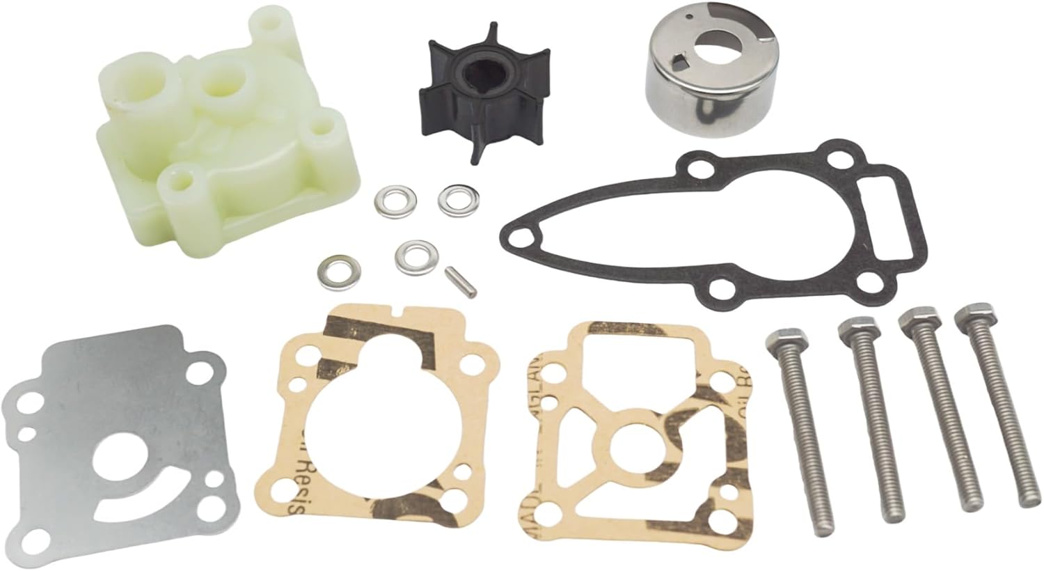 Boat Marine 3B2-87322-0 Water Pump Impeller Repair Kit for Tohatsu Nissan 8 9.8 HP Outboard Motor NS8B M8B MFS8 NSF8 NS9.8B M9.8B MFS9.8 NSF9.8 Replace 3B2-87322-1 3B2873220M