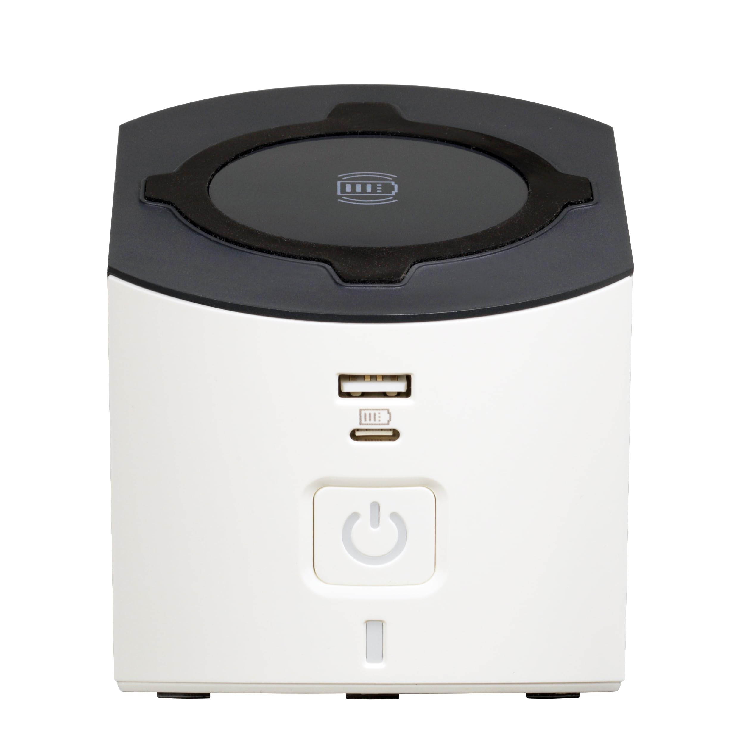 BTICINO Regleta Desktop S3714DBUW, regleta eléctrica de 5 plazas, Cargador inalámbrico 15 W, Tomas USB A+C, 2 Tomas Schuko, regleta eléctrica con Interruptor y LED, Enchufe pequeño 10 A, Cable 2