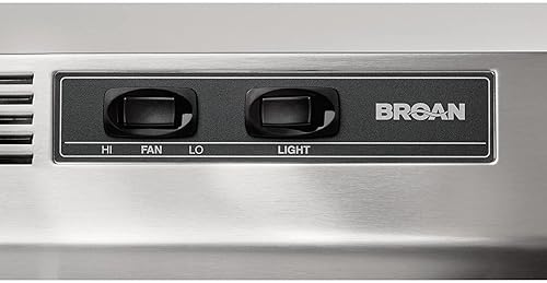 Miniatura 3 de Broan-NuTone - Campana sin conductos 412404 para colocar debajo del armario, 24 pulgadas, acero inoxidable