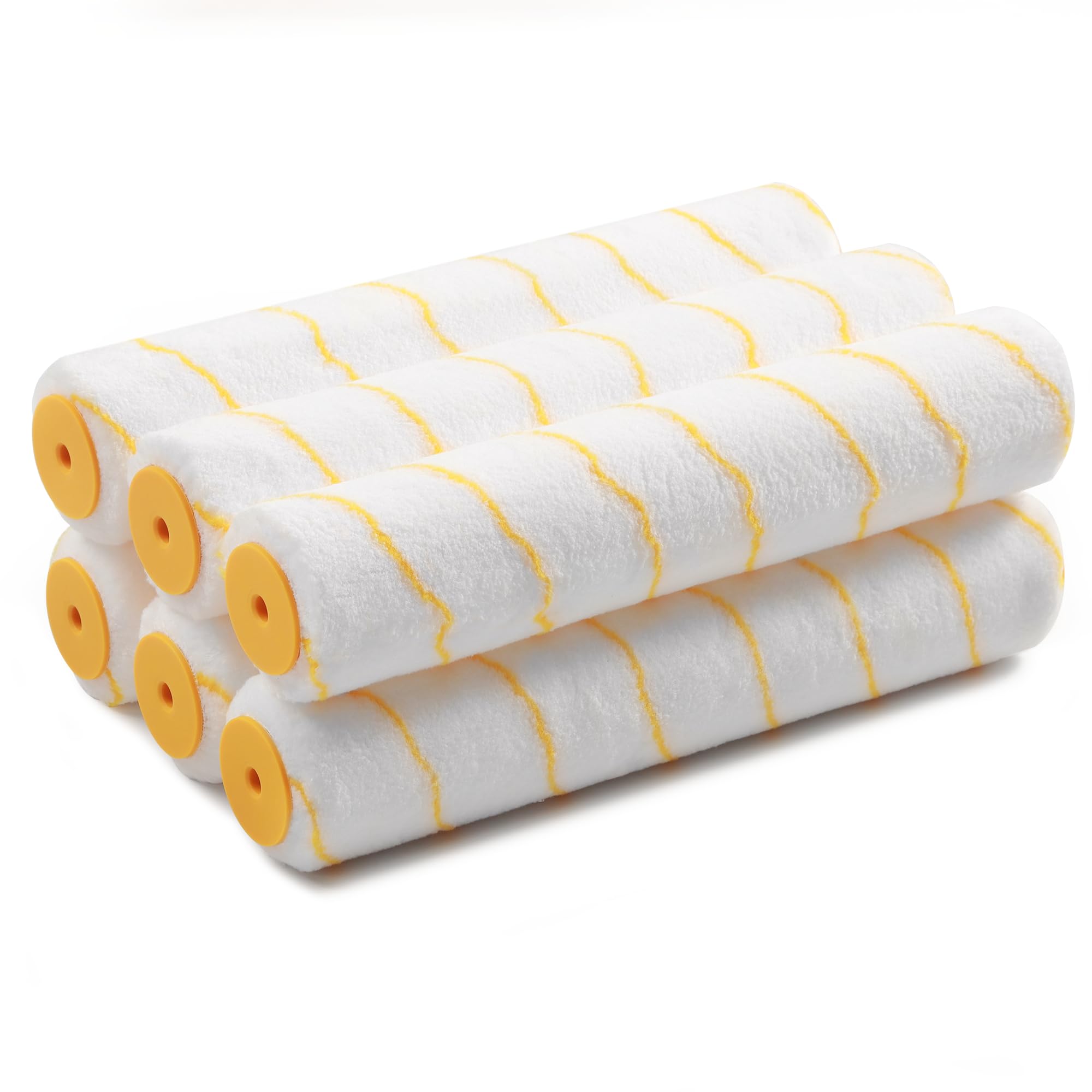 VOOMEY 12 Inch Paint Roller Covers 1/2" Nap, Microfiber Paint Roller Sleeves Large Paint Roller Covers for Smooth to Semi-Smooth Surfaces, Wall, Ceiling, Home Renovation Painting Tools