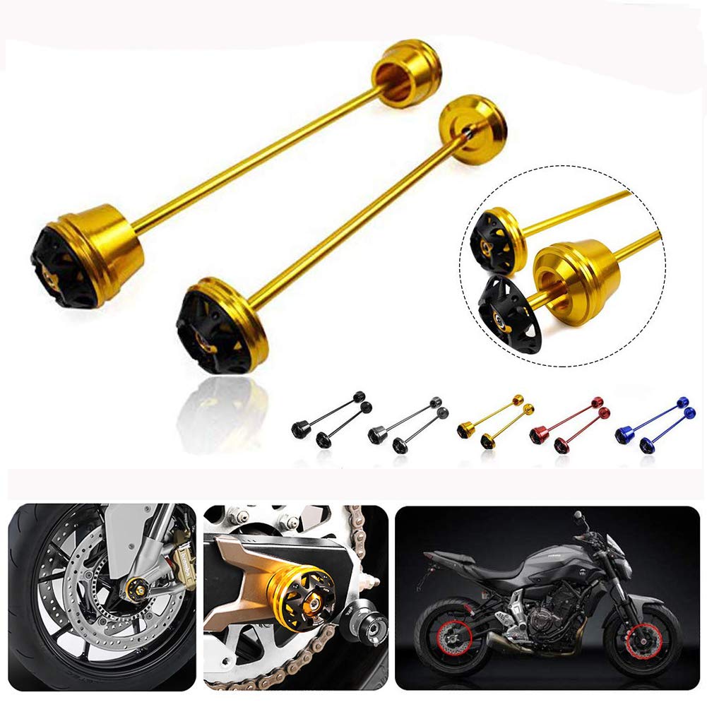 FATExpress Motorcycle Front Rear Axle Fork Wheel Slider Crash Protector for 2014 2015 2016 2017 2018 2019 2020 Yamaha MT FZ 07 MT-07 FZ-07 MT07 FZ07 XSR 700 (Blue)