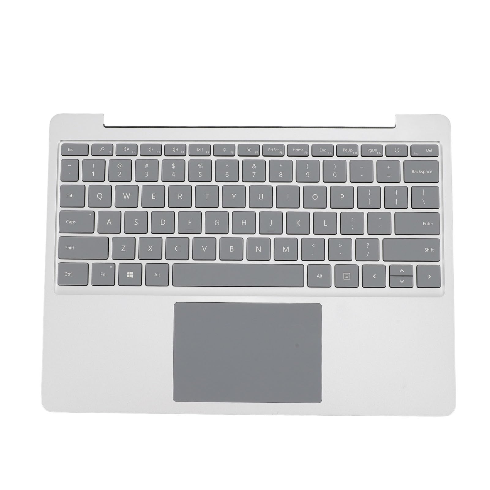 Tastiera Touchpad per Laptop, Layout Qwerty di Ricambio OEM per Go 1943, Tasti Reattivi per Studenti e Professionisti, Argento