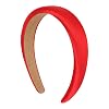 Red Headband for Women 1.2inch Satin Headbands Padded Head Bands DIY Plain Hair Band Fashion Red Hair Accessories for Women Girls