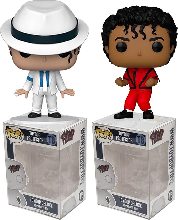 Funko Pop Michael Jackson + Protector : Pop ! Rocks (livré avec boîte ToyBop Lot de 2) - Les Beatles, Paul McCartney, John Lennon, RIngo Starr, George Harrison Funko Pop Michael Jackson + Protector : Pop ! Rocks (livré avec boîte ToyBop Lot de 2)