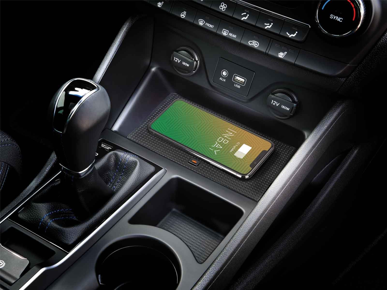 INBAY Uchwyt samochodowy na telefon komórkowy, 10 W, indukcyjny/bezprzewodowy, pasuje do Hyundai Tucson (TL) 07/2015-12/2020 - uchwyt samochodowy akcesoria do wnętrza - Qi