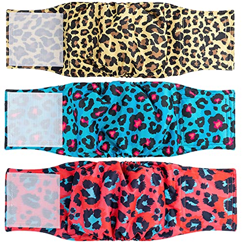 Pet Soft Bandas para el vientre para perros, pañales lavables para perros machos, pañales reutilizables para cachorros, paquete de 3 (patrón 2, XS) Cover