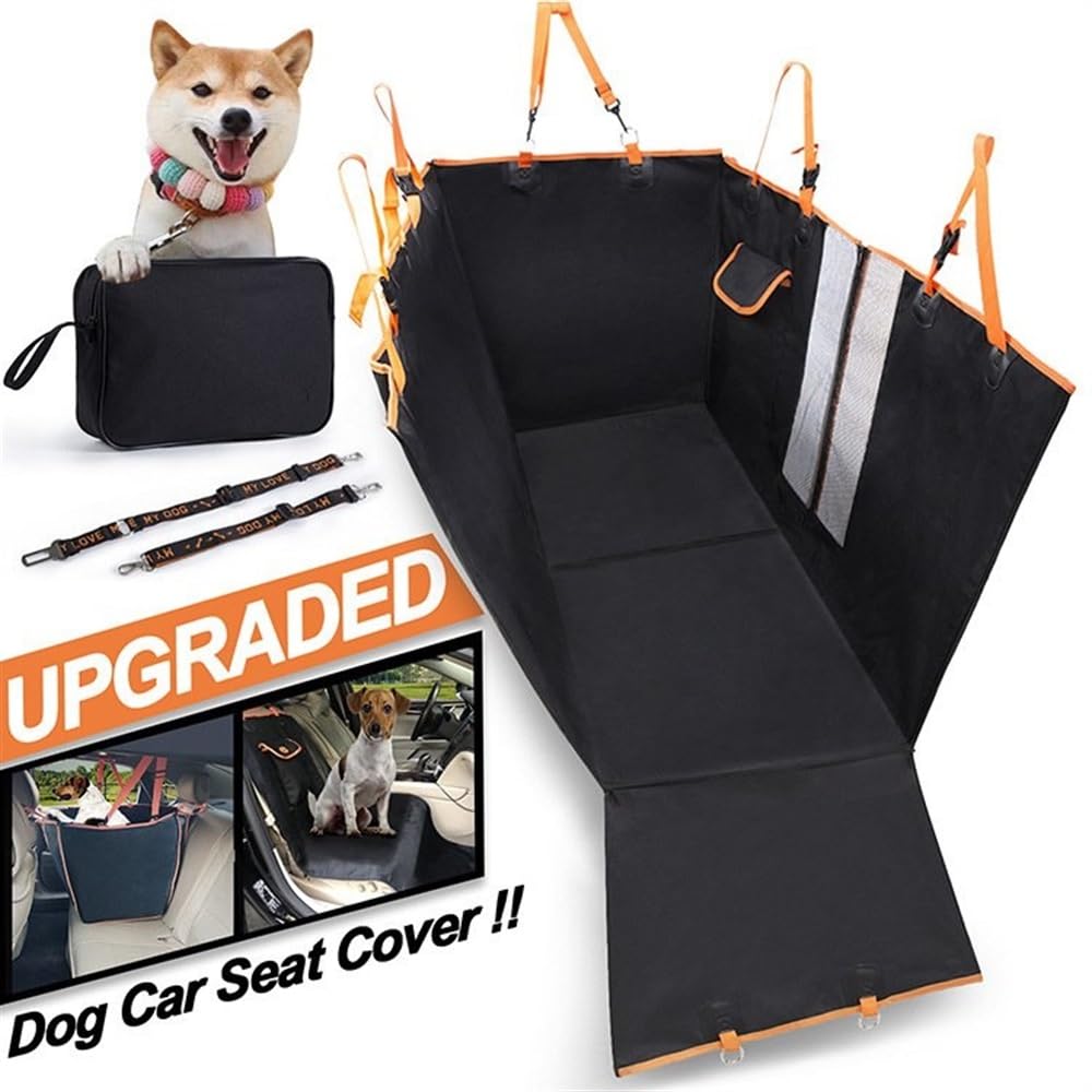 Funda Asiento Coche Perro Funda de Asiento de Coche para Perro, Almohadilla de Coche Multifuncional, Funda de Asiento para Cachorro, fácil de Llevar, Plegable Cubre Asientos Coche Perro