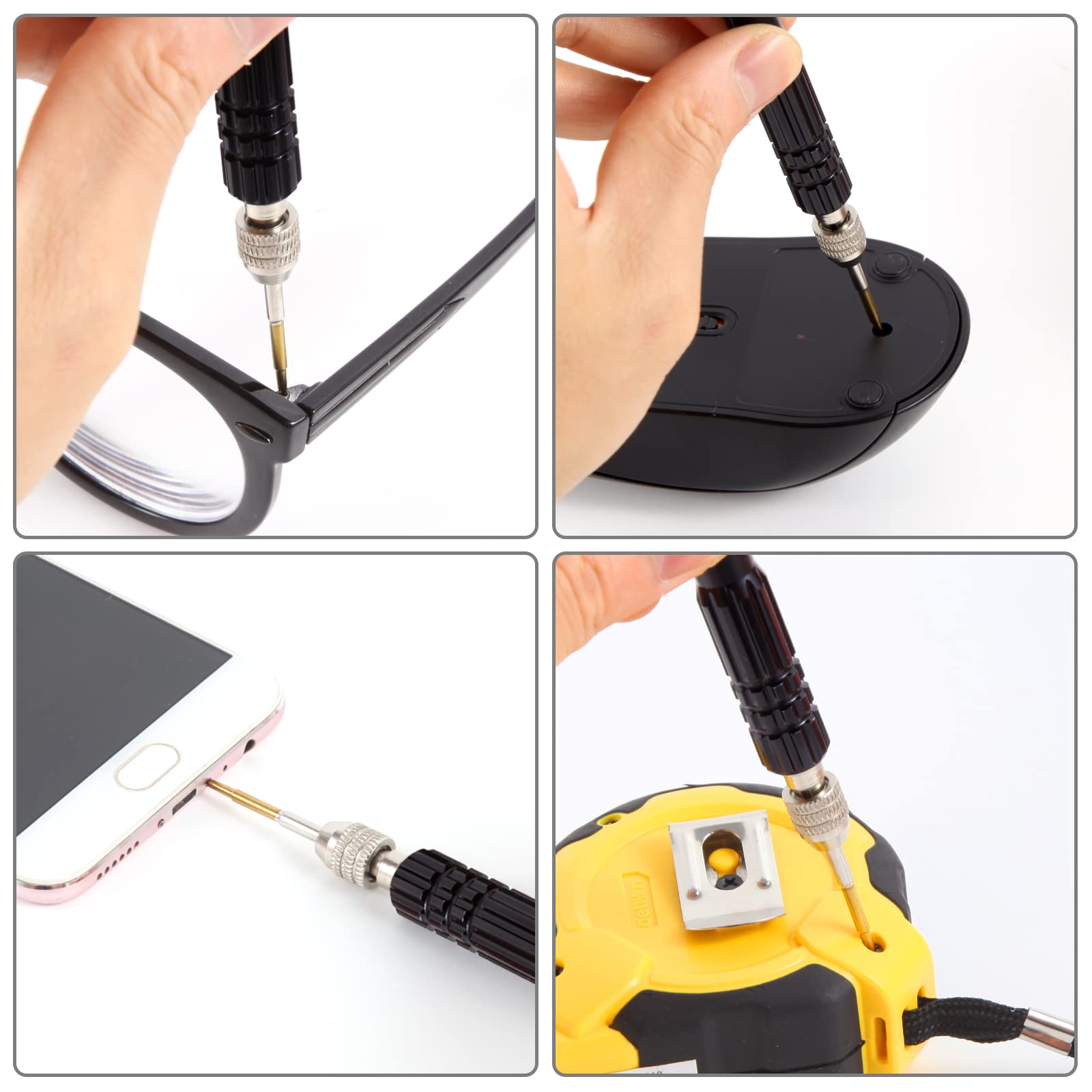 Juego de destornilladores para gafas de reloj pequeño, kit de destornilladores de reparación de lentes de microprecisión, juego de destornilladores pequeños para electrónica, gafas de sol,