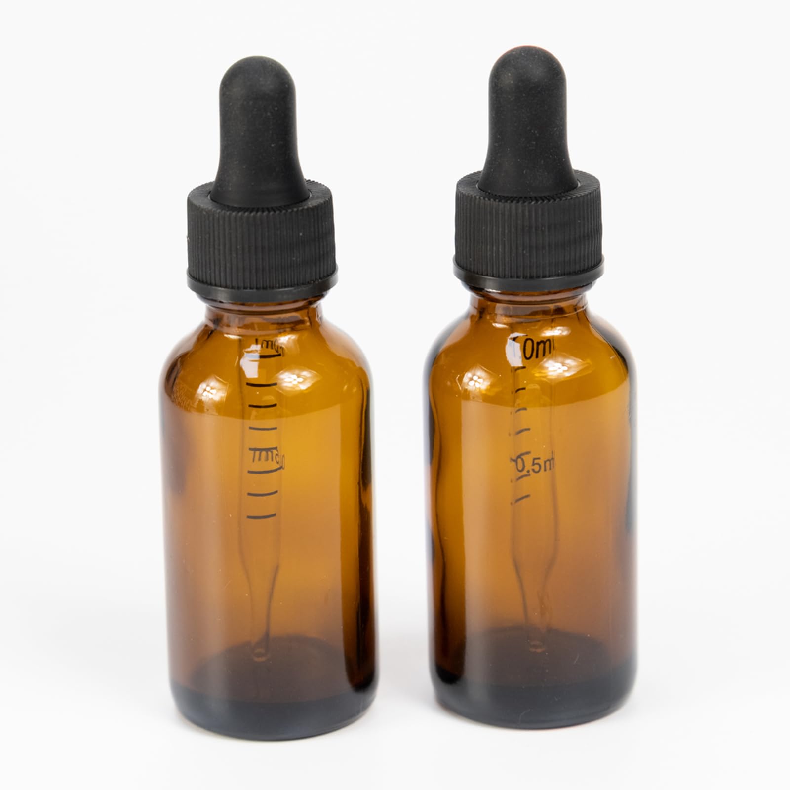ALWSCI 24 pezzi Bottigliette per Oli Essenziali, Bottiglie 30 mL con Pipetta Marrone Bottiglie Contagocce Vetro per Laboratorio, Olio Essenziale, Aromaterapia