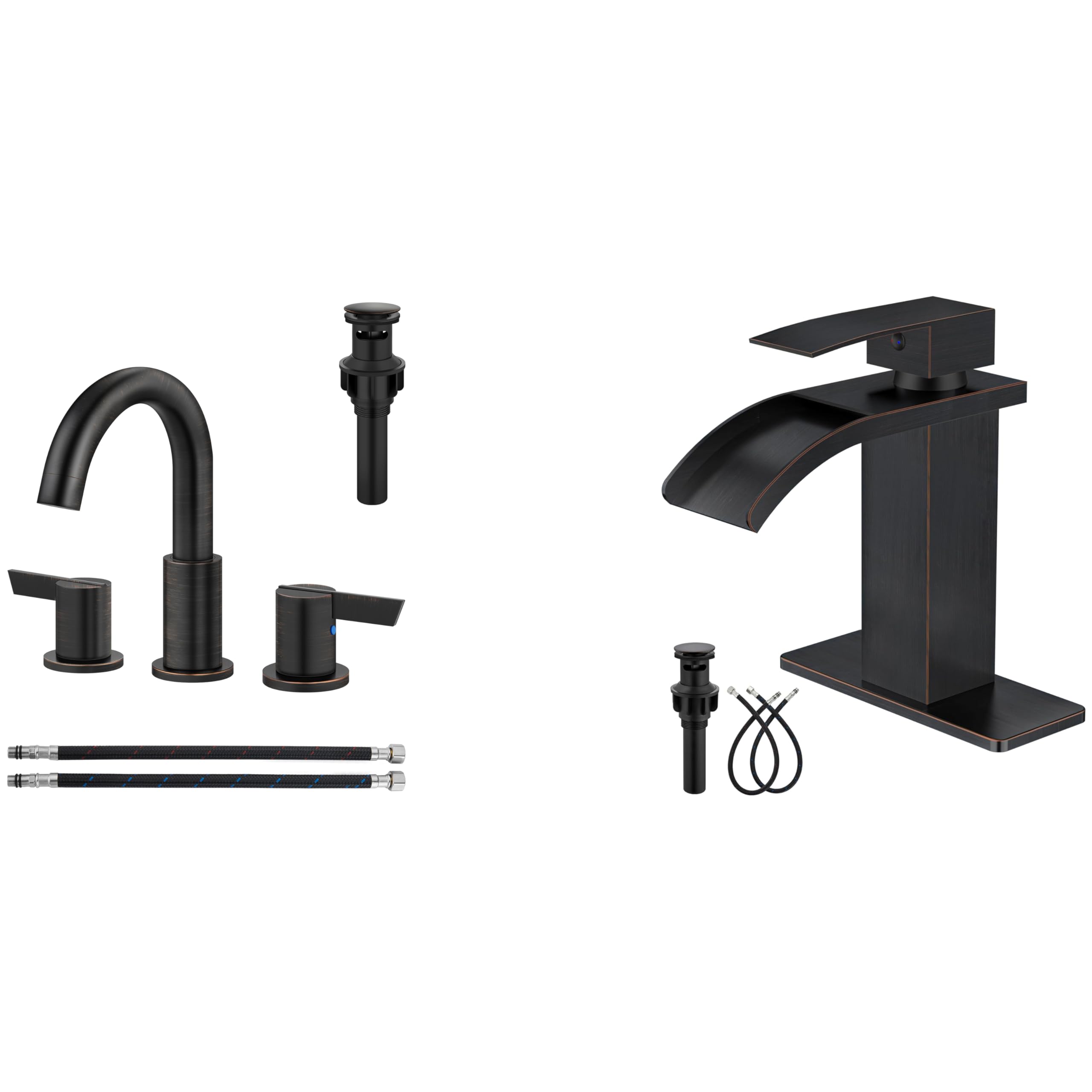 Hcfyauis Bronze Bathroom Sink Faucet Waterfall Bathroom Faucet